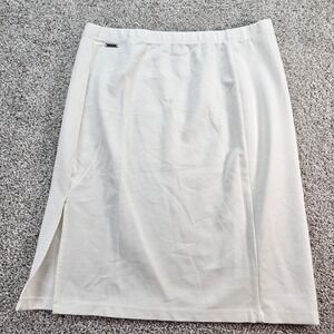 Tahari Womens Basic A-line Skirt‎  White Size Medium